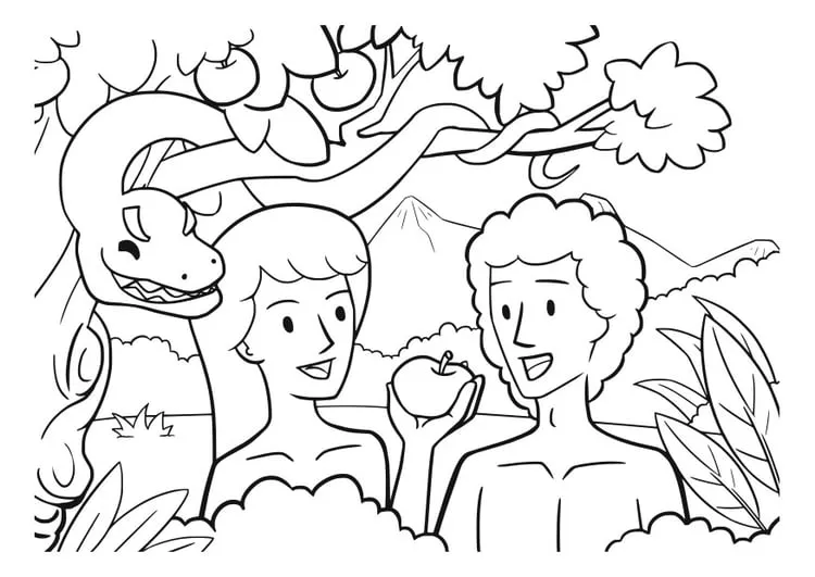 Dibujo para colorear adán y eva - Img 29832 Dibujo para colorear adán y eva - Img 29832