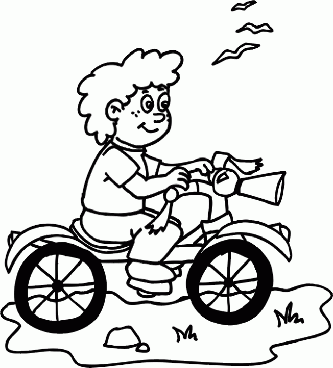 DIBUJO DE NIÑO PASEANDO EN BICICLETA - Imagui