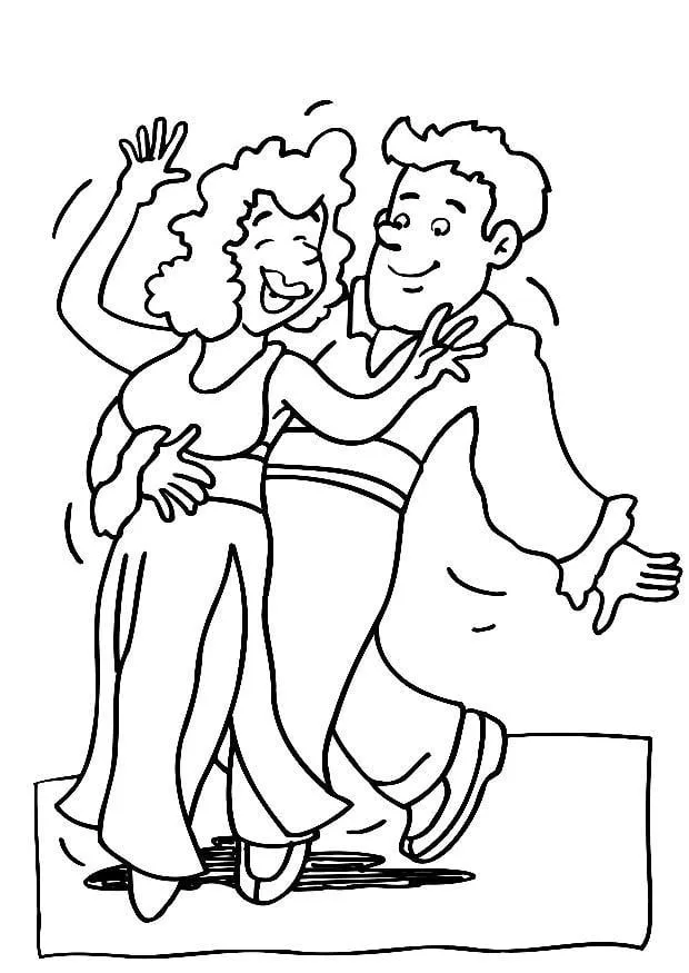 Dibujo para colorear Bailar - Dibujos Para Imprimir Gratis - Img 8188