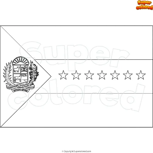 Dibujo para colorear Bandera de Apure Venezuela - Supercolored.com Dibujo para colorear Bandera de Apure Venezuela - Supercolored.com