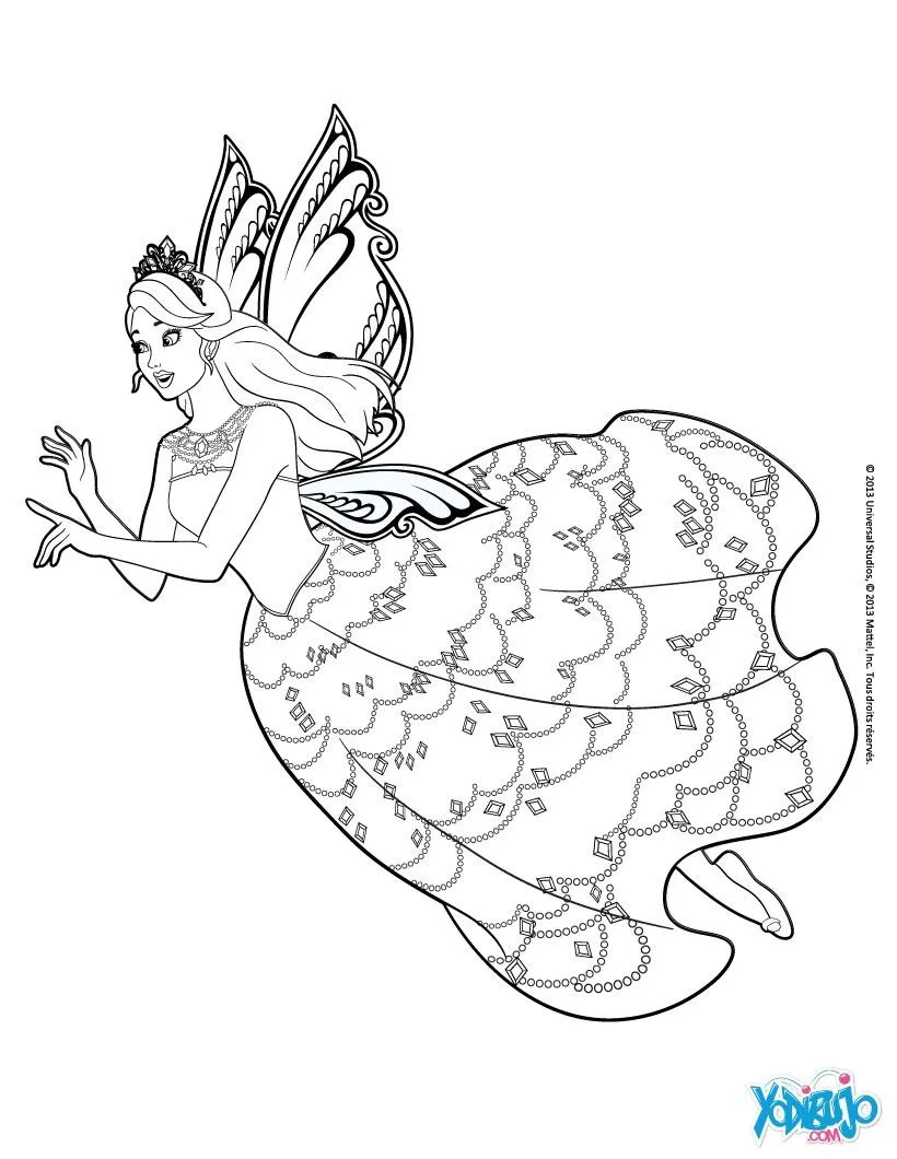 Dibujos de BARBIE Mariposa y la princesa de las Hadas, La princesa ...