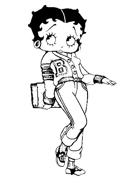 Dibujo para colorear Betty Boop 4