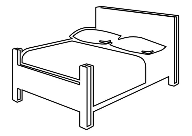 Dibujo para colorear cama - Img 22531
