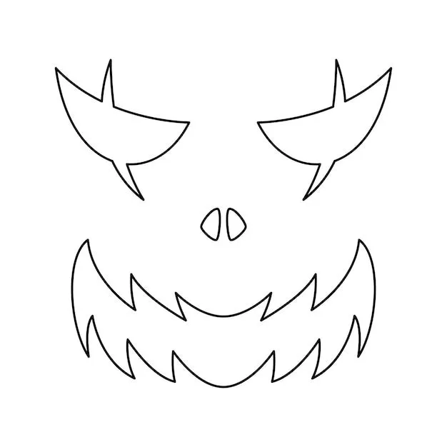 Dibujo para colorear con cara de halloween para niños | Vector Premium Dibujo para colorear con cara de halloween para niños | Vector Premium