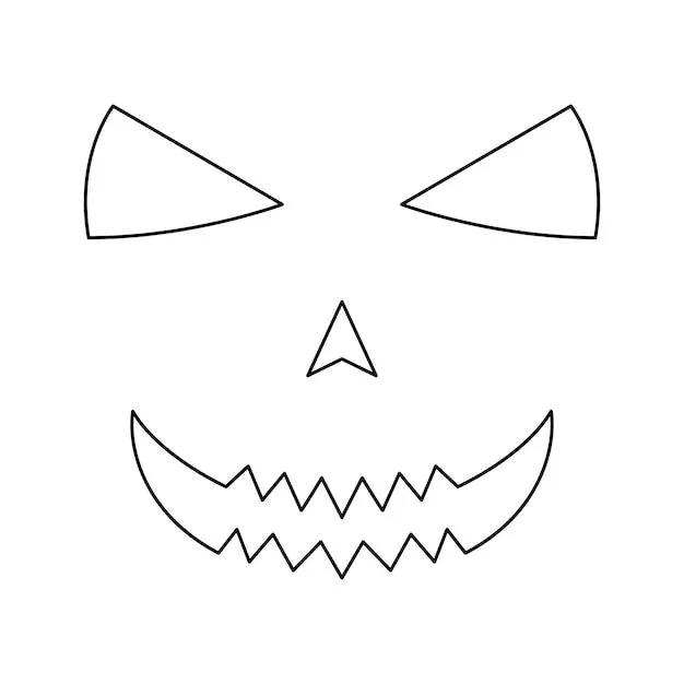 Dibujo para colorear con cara de halloween para niños | Vector Premium Dibujo para colorear con cara de halloween para niños | Vector Premium