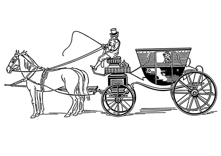 Dibujo para colorear Carroza - Img 18781