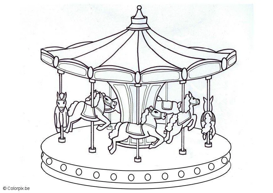Dibujo para colorear Carrusel de caballitos - Dibujos Para Imprimir Gratis - Img 5665 Dibujo para colorear Carrusel de caballitos - Dibujos Para Imprimir Gratis - Img 5665