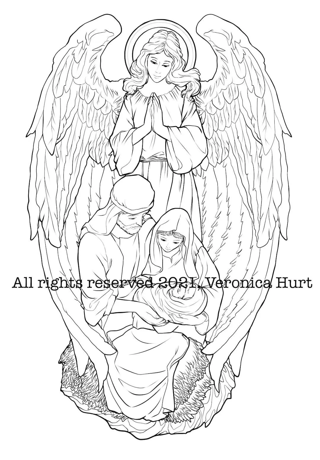 Dibujo para colorear católico de la Sagrada Familia Niños y adultos - Etsy México Dibujo para colorear católico de la Sagrada Familia Niños y adultos - Etsy México