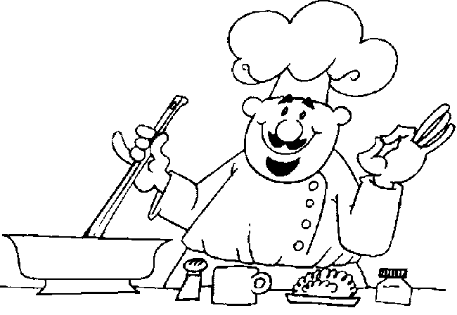 Dibujo Cocinero para imprimir y colorear ~ Dibujos para Colorear ...