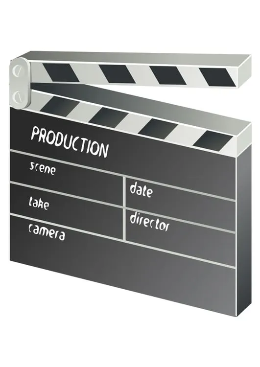 Dibujo para colorear claqueta - cine - Img 22527