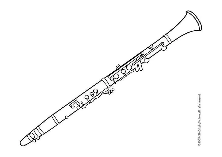 Dibujo para colorear Clarinete - Img 5951 Dibujo para colorear Clarinete - Img 5951