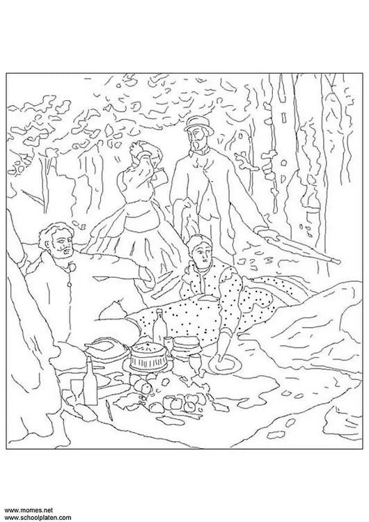 Dibujo para colorear Claude Monet - Img 3114