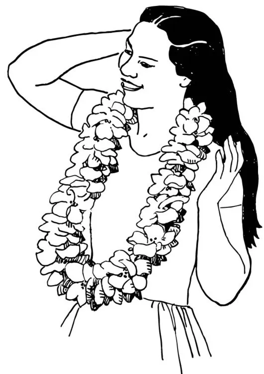 Dibujo para colorear Collar de flores - Img 13825 Dibujo para colorear Collar de flores - Img 13825