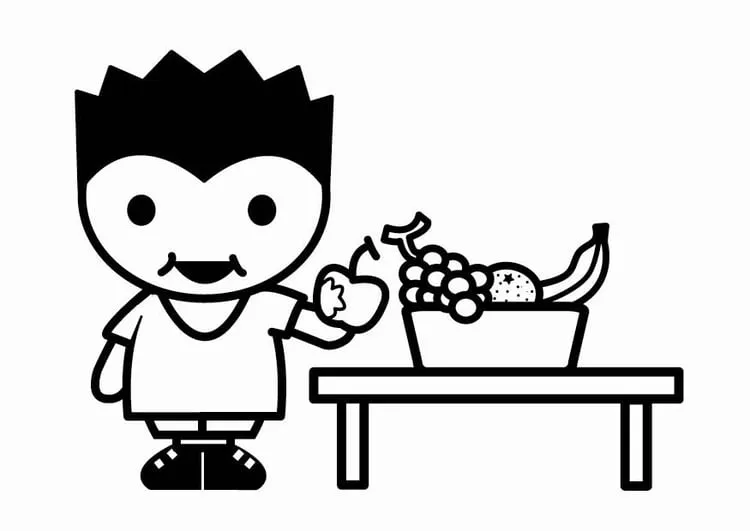 Dibujo para colorear comer fruta - Img 23967 Dibujo para colorear comer fruta - Img 23967