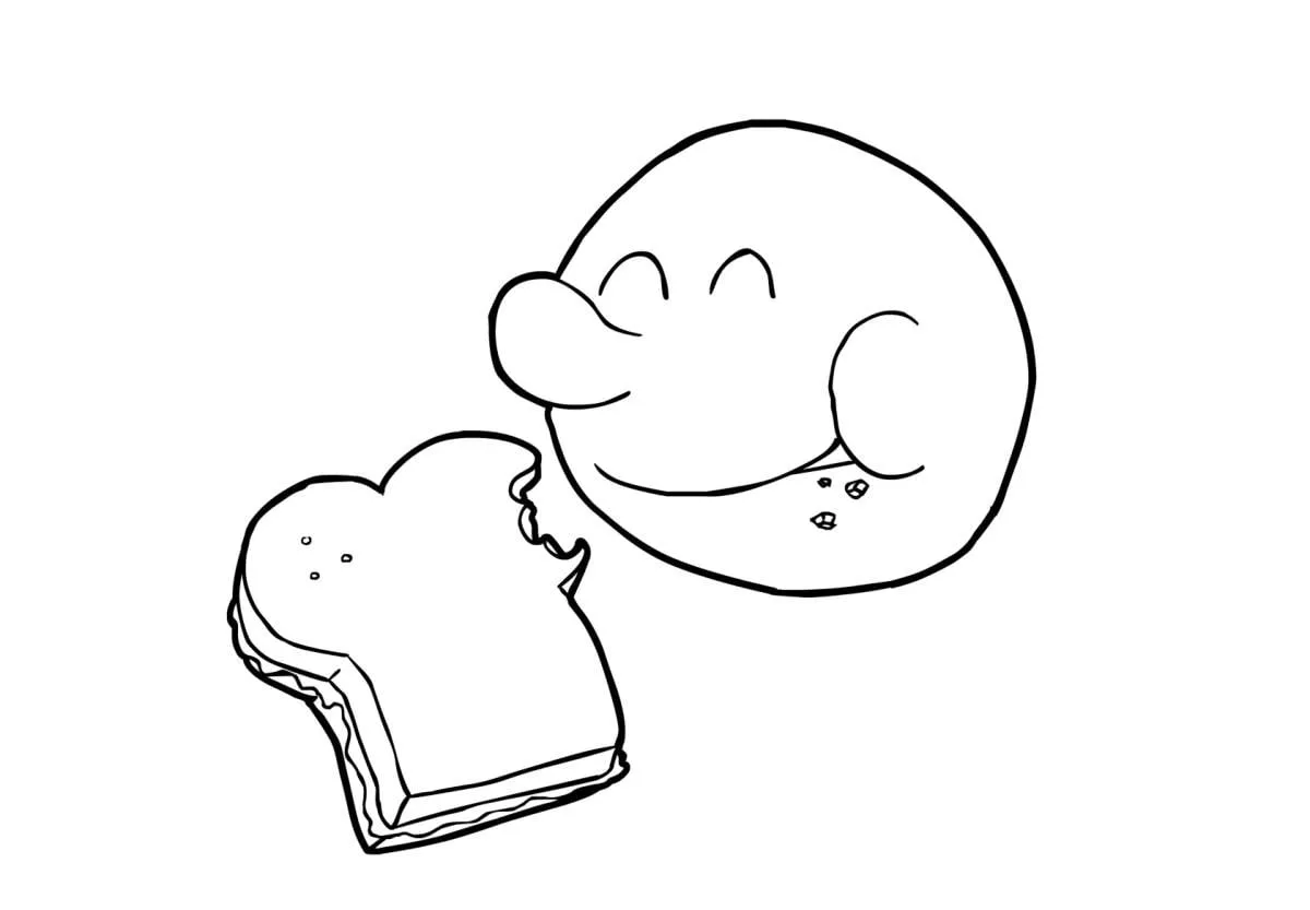 Dibujo para colorear Comer - Img 14841