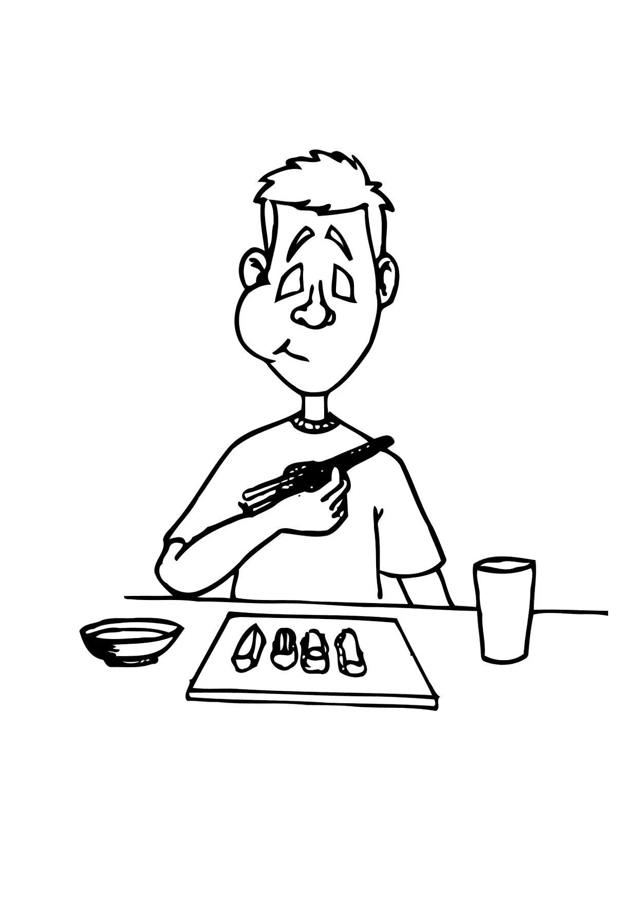 Dibujo para colorear Comer sushi - Img 12153 Dibujo para colorear Comer sushi - Img 12153