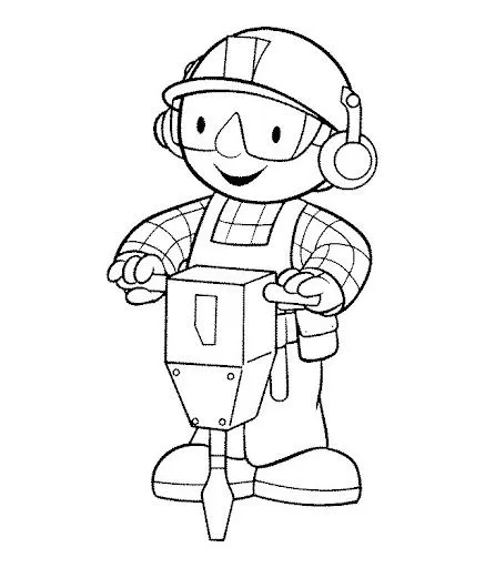 Dibujo para colorear de constructor - Imagui
