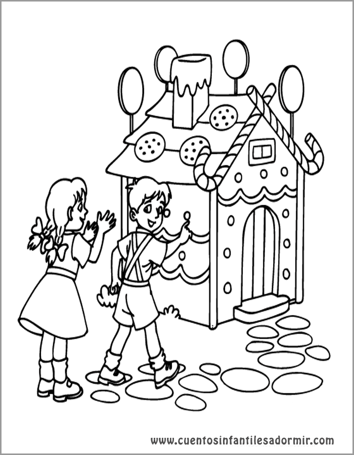 Dibujo para colorear cuentos Hansel y Gretel Dibujo para colorear cuentos Hansel y Gretel