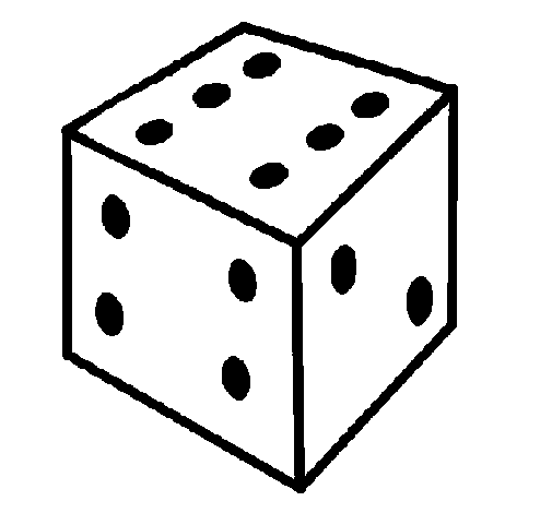 Dibujo de Dado para Colorear - Dibujos.net