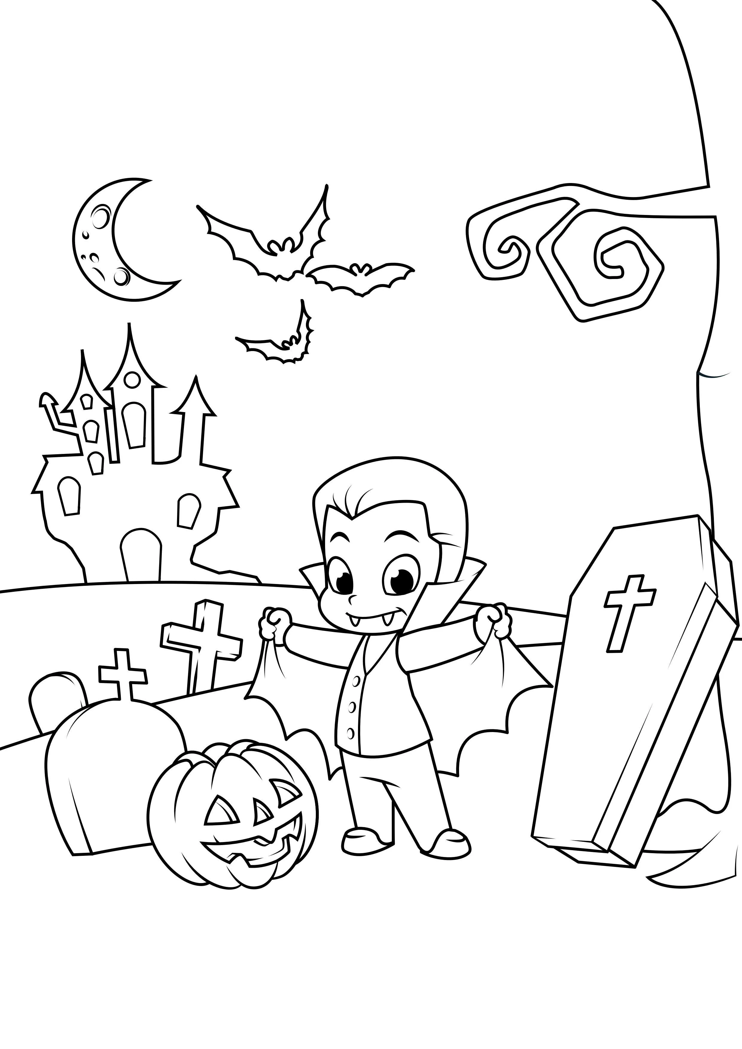 Dibujo para colorear Drácula de Halloween - Dibujos Para Imprimir Gratis - Img 31634 Dibujo para colorear Drácula de Halloween - Dibujos Para Imprimir Gratis - Img 31634