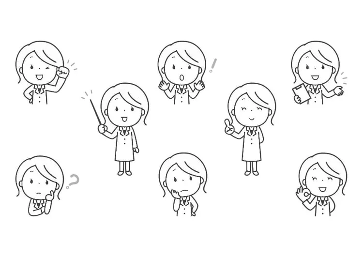 Dibujo para colorear emociones - profesora - Dibujos Para Imprimir Gratis - Img 30292 Dibujo para colorear emociones - profesora - Dibujos Para Imprimir Gratis - Img 30292