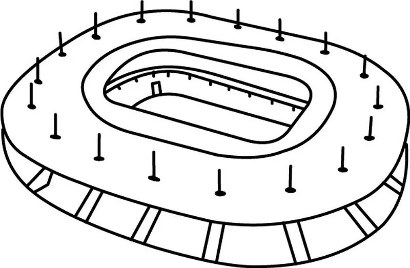 Dibujo para colorear Equipo de Francia de futbol : Stade de France 1 Dibujo para colorear Equipo de Francia de futbol : Stade de France 1