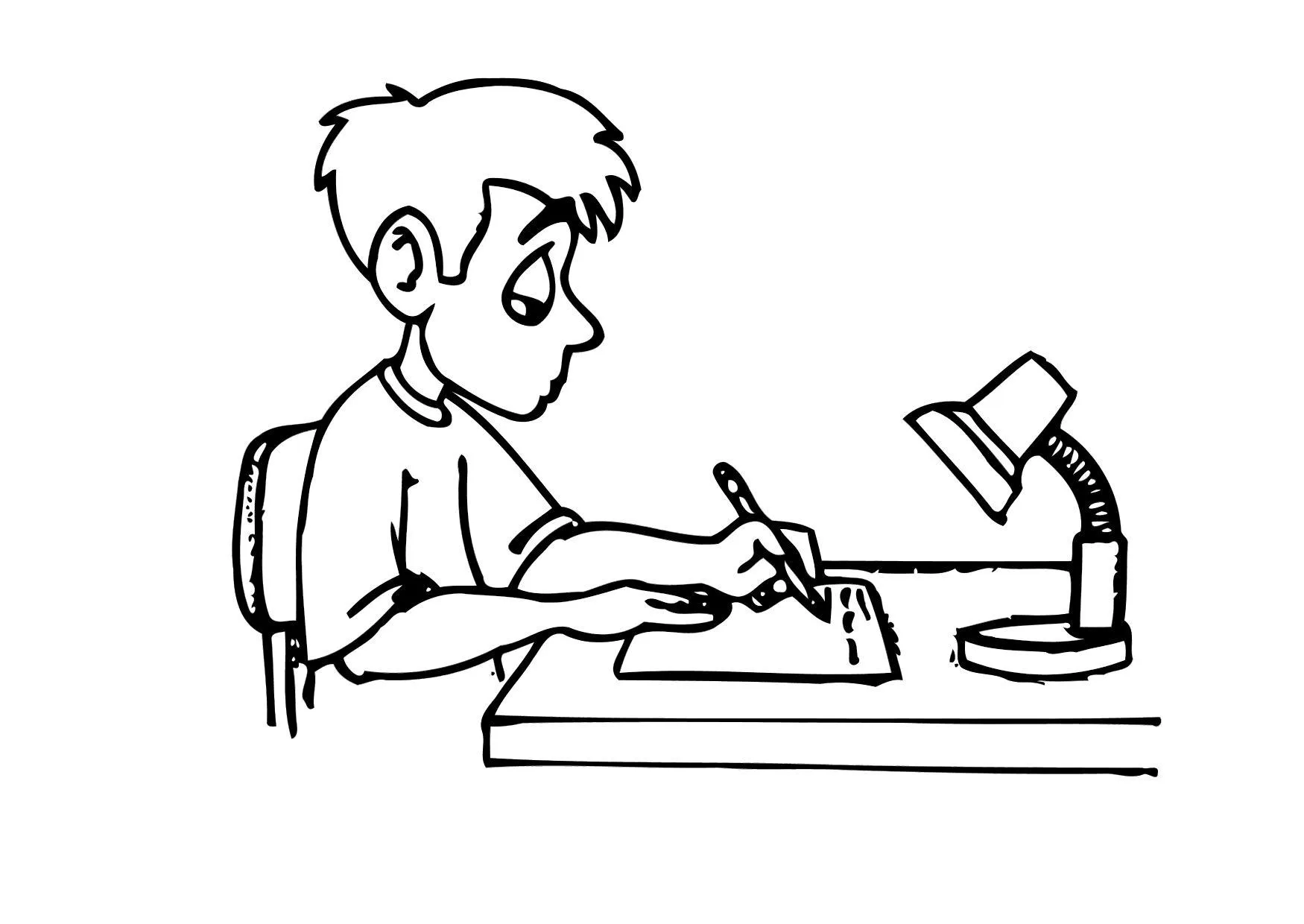 Dibujo para colorear Escribir - deberes - Dibujos Para Imprimir Gratis - Img 12158 Dibujo para colorear Escribir - deberes - Dibujos Para Imprimir Gratis - Img 12158