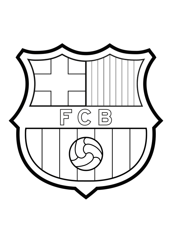 Dibujo para colorear el escudo del Fútbol Club Barcelona Dibujo para colorear el escudo del Fútbol Club Barcelona