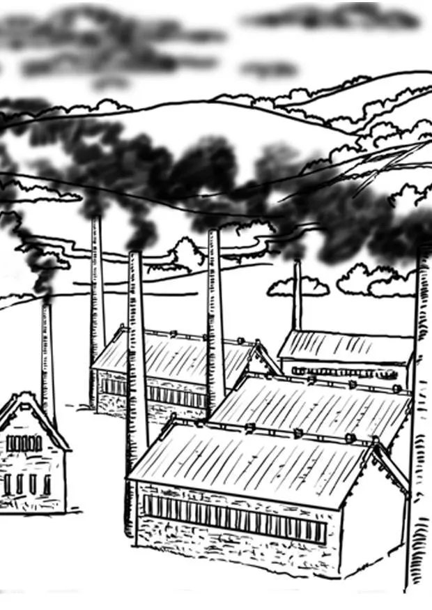 Dibujo para colorear Fábricas, contaminación del aire - Dibujos Para Imprimir Gratis - Img 7641 Dibujo para colorear Fábricas, contaminación del aire - Dibujos Para Imprimir Gratis - Img 7641