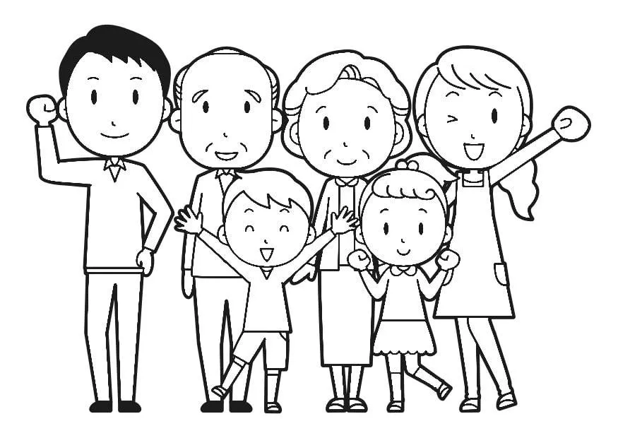 Dibujo para colorear familia - Dibujos Para Imprimir Gratis - Img 30253 Dibujo para colorear familia - Dibujos Para Imprimir Gratis - Img 30253