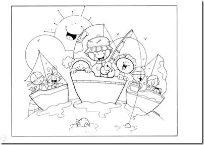 Dibujo para colorear felices vacaciones - Imagui