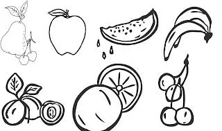 DIBUJO PARA COLOREAR DE FRUTAS : ACTIVIDADES PARA NIÑOS