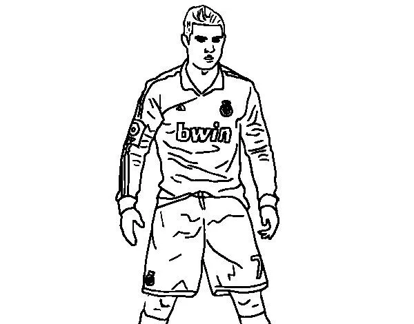 Dibujo de Cristiano Ronaldo Real Madrid para Colorear - Dibujos.net