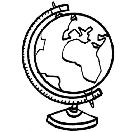 Dibujo para colorear de un globo terráqueo - Dibujos para colorear ... Dibujo para colorear de un globo terráqueo - Dibujos para colorear ...