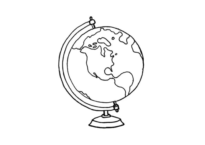 Dibujo para colorear Globo terraqueo - Dibujos Para Imprimir Gratis - Img 15640 Dibujo para colorear Globo terraqueo - Dibujos Para Imprimir Gratis - Img 15640