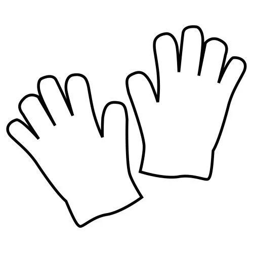Dibujo para colorear de guantes - Imagui