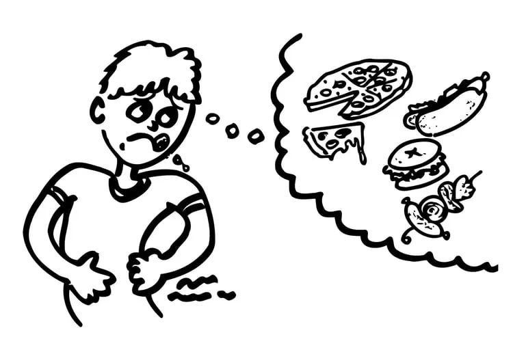 Dibujo para colorear Hambre - Img 12157