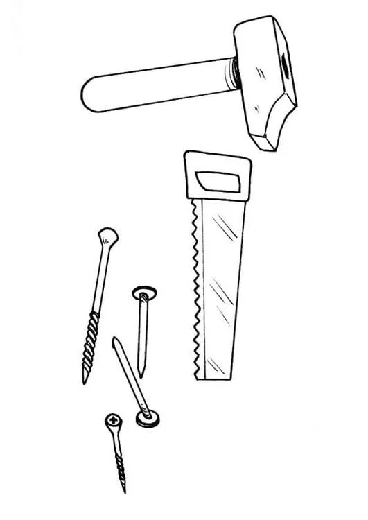 Dibujo para colorear Herramientas - Img 8208
