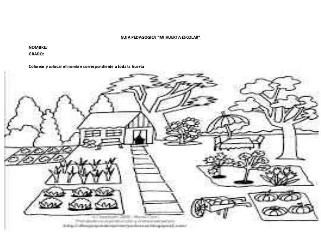 Dibujo para colorear de un huerto escolar - Imagui Dibujo para colorear de un huerto escolar - Imagui