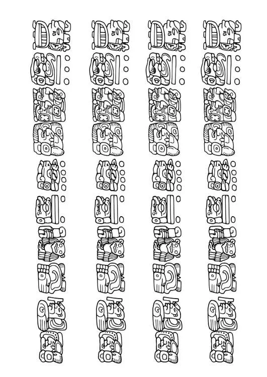 Dibujo para colorear imágenes mayas - Img 28128