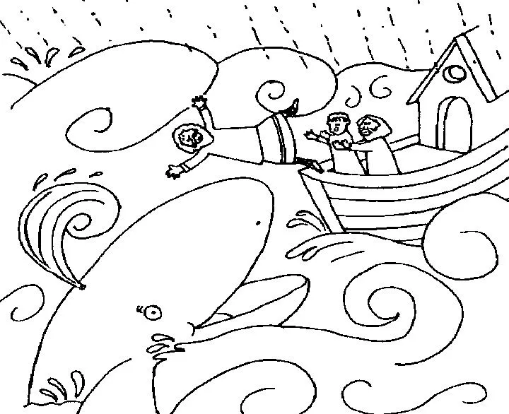 Dibujo para colorear de Jonás cuando lo tiran al mar | Libreria El ... Dibujo para colorear de Jonás cuando lo tiran al mar | Libreria El ...