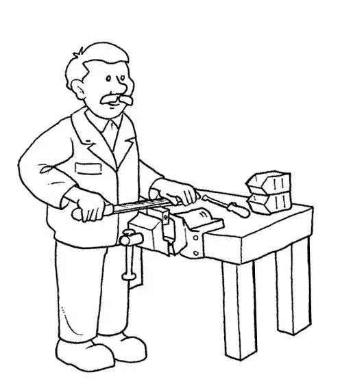 Pinto Dibujos: Carpintero para pintar y colorear Pinto Dibujos: Carpintero para pintar y colorear