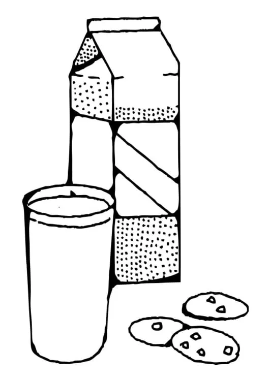 Dibujo para colorear leche - Img 17372