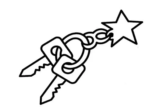 Dibujo para colorear de llave - Imagui