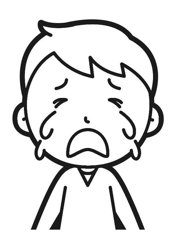 Dibujo para colorear llorar - Dibujos Para Imprimir Gratis - Img 30263 Dibujo para colorear llorar - Dibujos Para Imprimir Gratis - Img 30263