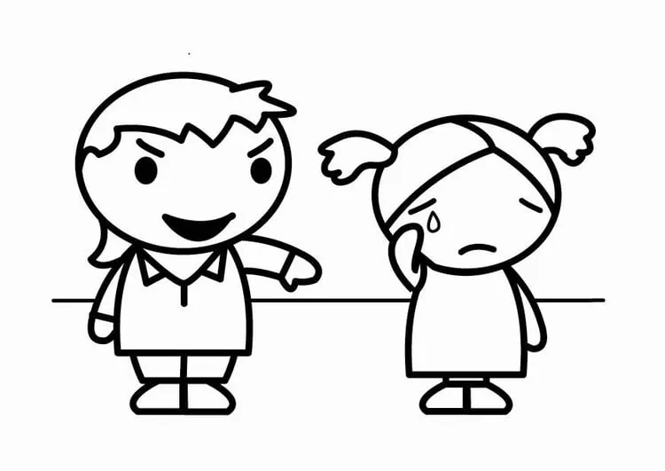 Dibujo para colorear molestar, acosar - Dibujos Para Imprimir Gratis - Img 24046 Dibujo para colorear molestar, acosar - Dibujos Para Imprimir Gratis - Img 24046