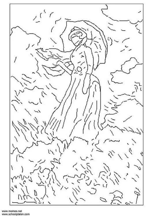 Dibujo para colorear Monet - Img 3120