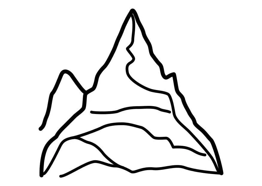 Dibujo para colorear Montaña - Dibujos Para Imprimir Gratis - Img 10450 Dibujo para colorear Montaña - Dibujos Para Imprimir Gratis - Img 10450