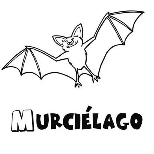 Dibujo para colorear de murciélago - Dibujos para colorear de ...