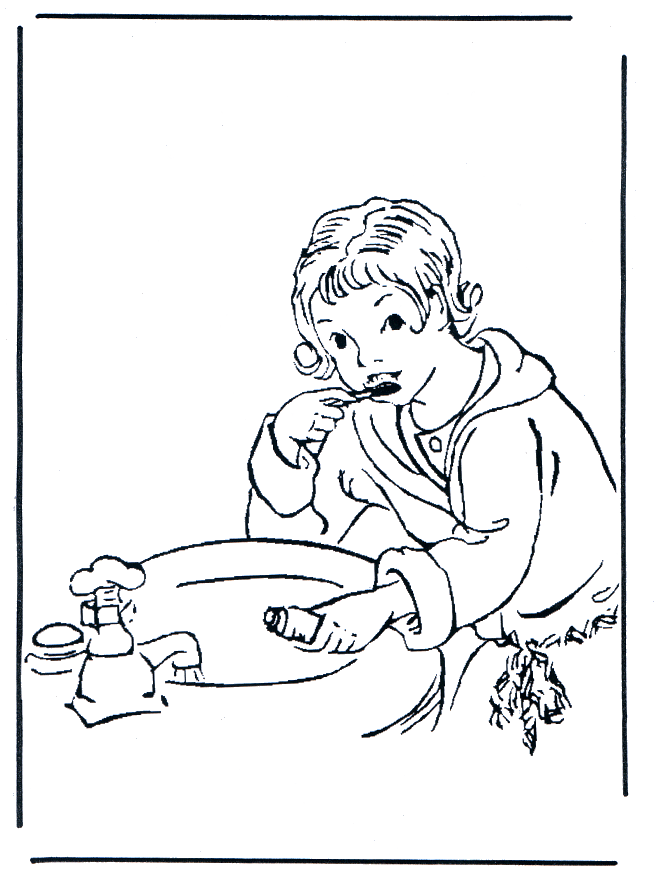 Dibujo para colorear niña lavandose los dientes | Dibujo | Colorear ... Dibujo para colorear niña lavandose los dientes | Dibujo | Colorear ...